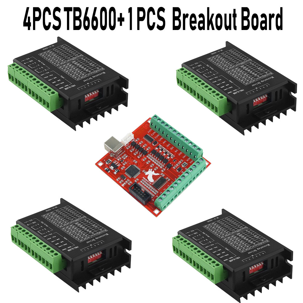 4PCS Stepper Motor Driver TB66 - đánh giá và giá Mach3 Usb Cnc Controller 4 Axis 100Khz